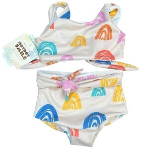 NEW Dot Dot Smile Rainbow Two Piece Swim Set 2T